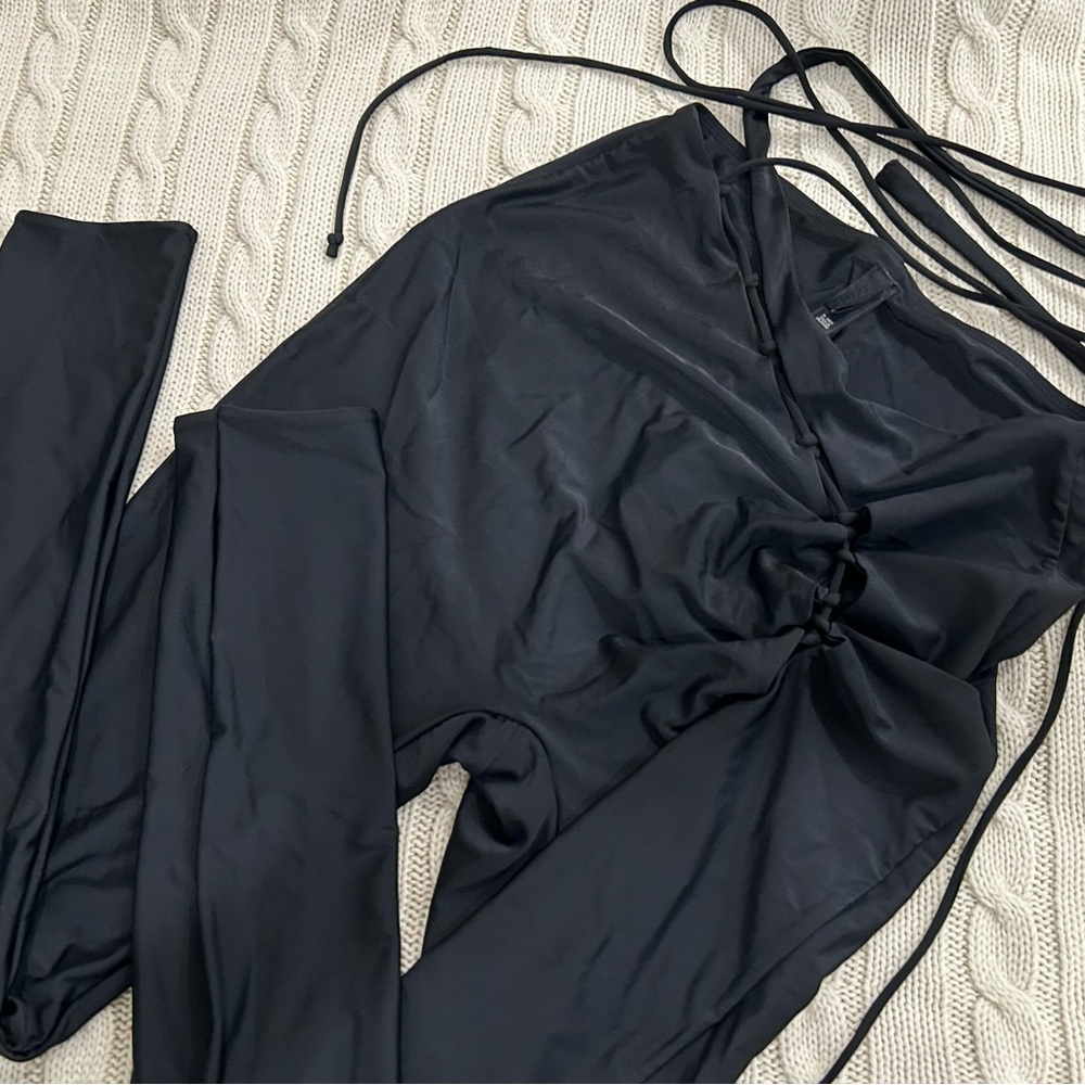 skims lace up pant leggings